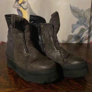 A.S.98 Metallic platform ankle boots, 9